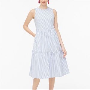 Sale🌺J.Crew Striped Tiered Midi Dress Sz 6
